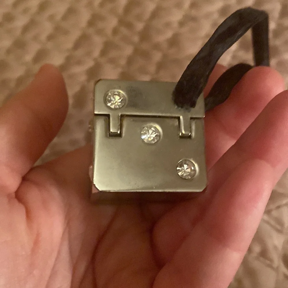 Dior Silver bag charm with Black Ribbon - Picture 6 of 10